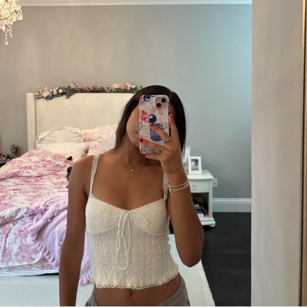 Edikted Cream Lace Cami Top